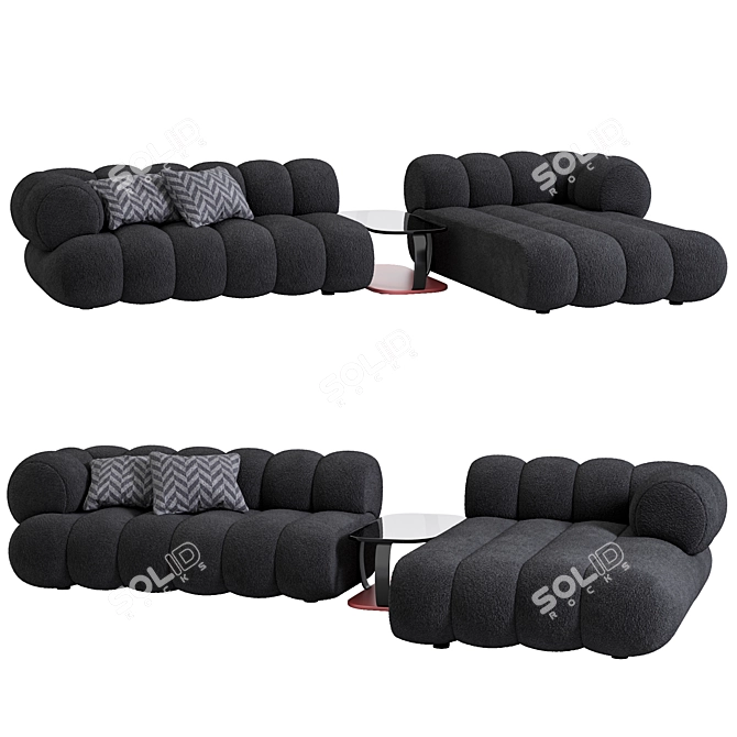 Modern Sleek Intermede Sofa 3D model image 2