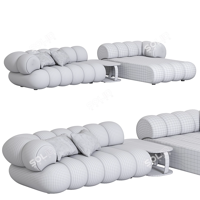 Modern Sleek Intermede Sofa 3D model image 3