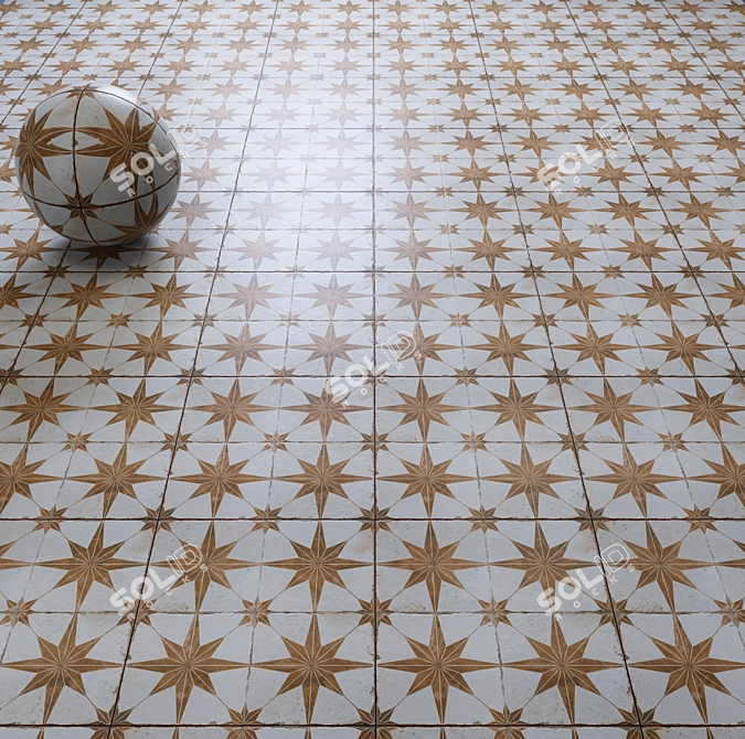 Artisan Tile Set 05 3D model image 3