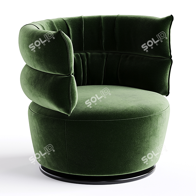 Modern Swivel Armchair Julie Design 3D model image 1