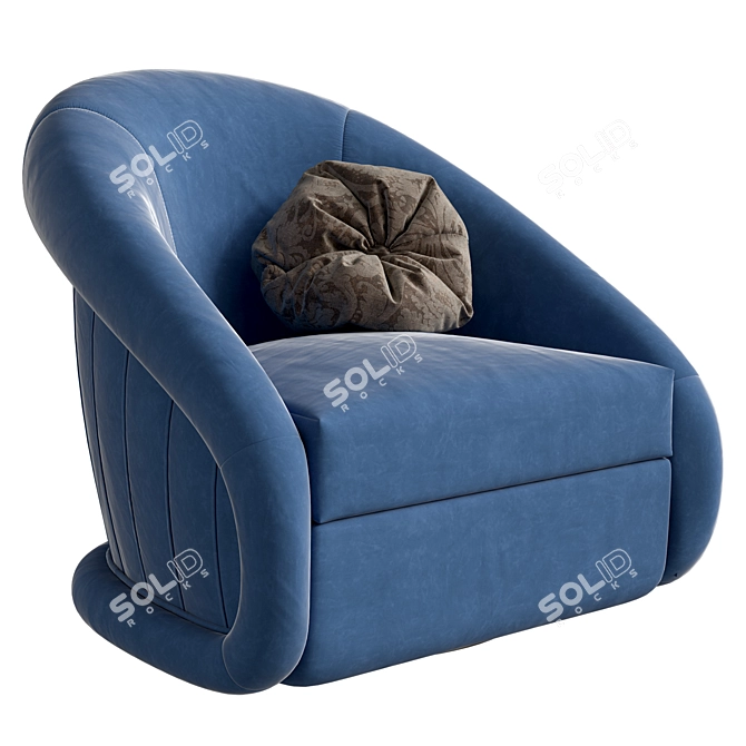 Regal Swivel Accent Chair 3D model image 1