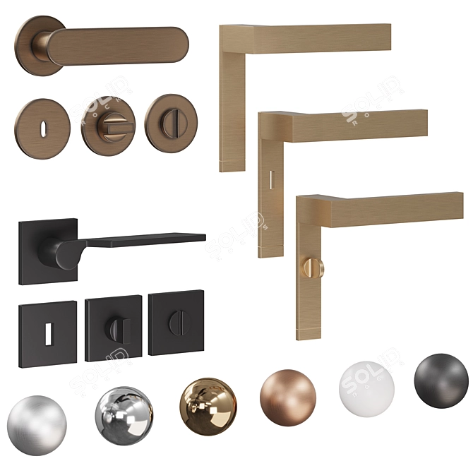 DND Handles Set with Varieties 3D model image 1