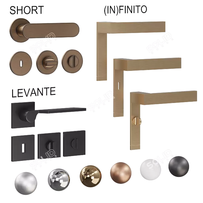 DND Handles Set with Varieties 3D model image 2