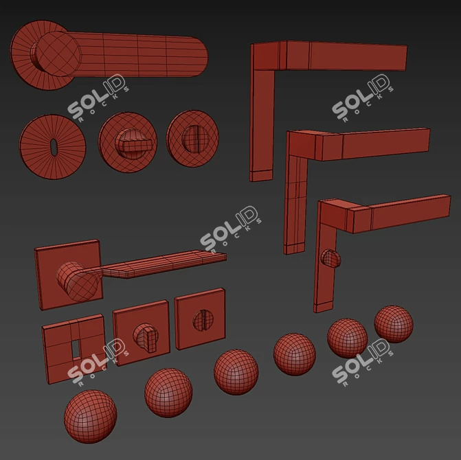 DND Handles Set with Varieties 3D model image 3