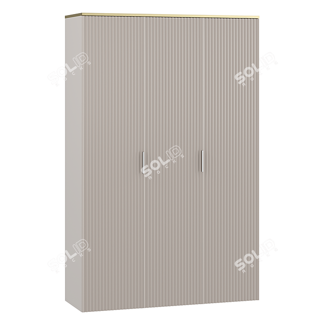 Ensson 3 Wardrobe in Latte 3D model image 2