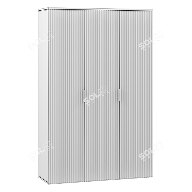 Ensson 3 Wardrobe in Latte 3D model image 4