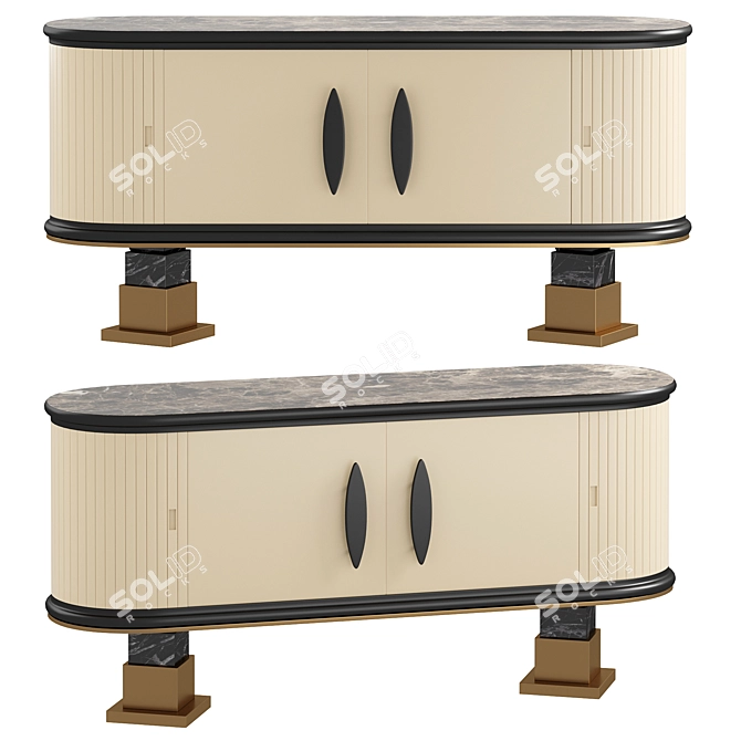 Modern Babar Sideboard Furniture 3D model image 1