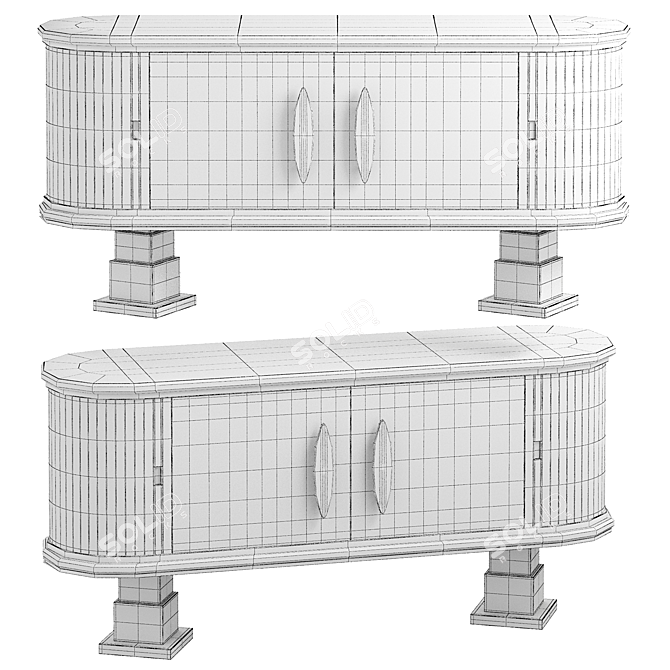 Modern Babar Sideboard Furniture 3D model image 2