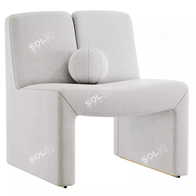 Eichholtz Macintosh Cream Boucle Chair 3D model image 2