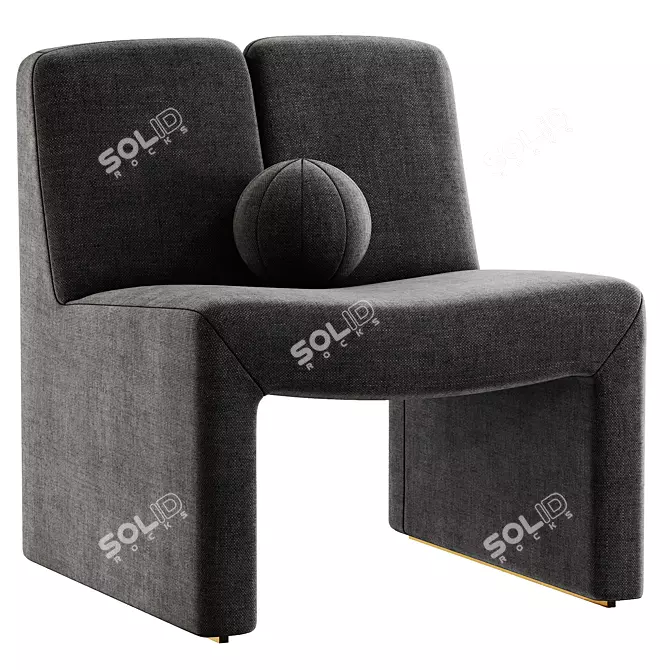 Eichholtz Macintosh Cream Boucle Chair 3D model image 3