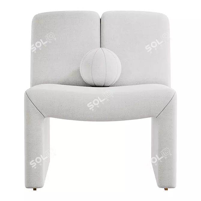 Eichholtz Macintosh Cream Boucle Chair 3D model image 4