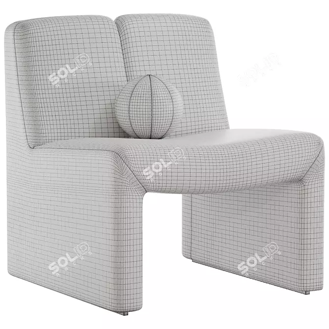 Eichholtz Macintosh Cream Boucle Chair 3D model image 6