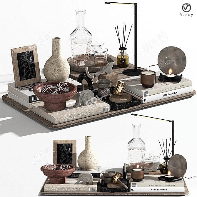 Elegant Decor Set 3Ds Max 3D model image 1