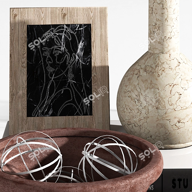 Elegant Decor Set 3Ds Max 3D model image 5