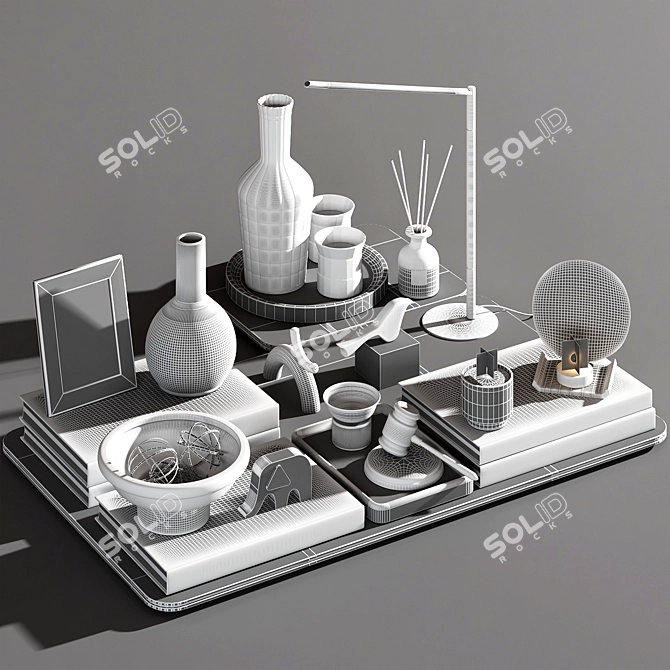 Elegant Decor Set 3Ds Max 3D model image 7