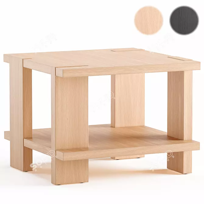 Modern ROLAND Side Table, Westelm 3D model image 1