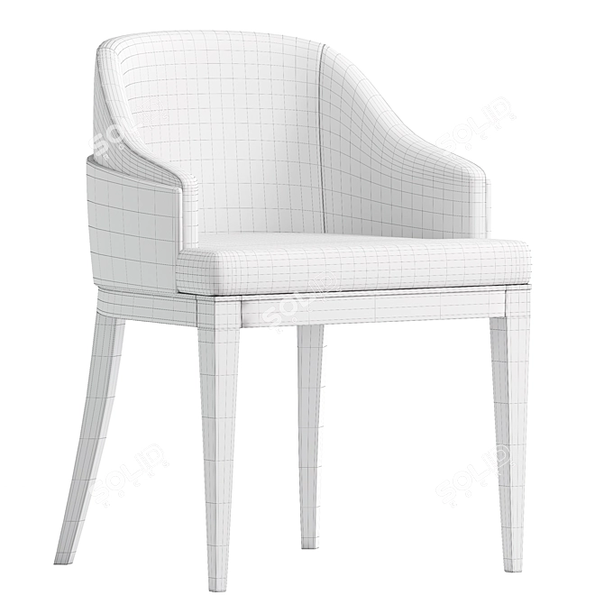 ASTER Modern Fabric Upholstered Chair 3D model image 3