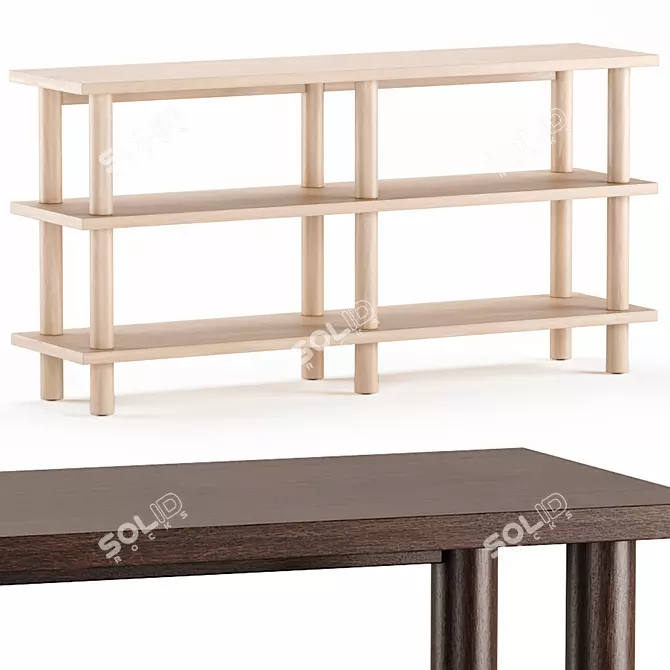 CAYMAN Bookcase Console: Stylish Organization 3D model image 2