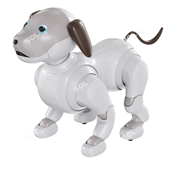 Smart Dog Robot Companion 3D model image 3