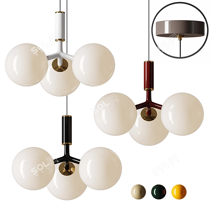 Elegant MARIAS Pendant Lamp 3D model image 1