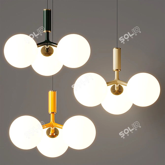 Elegant MARIAS Pendant Lamp 3D model image 2