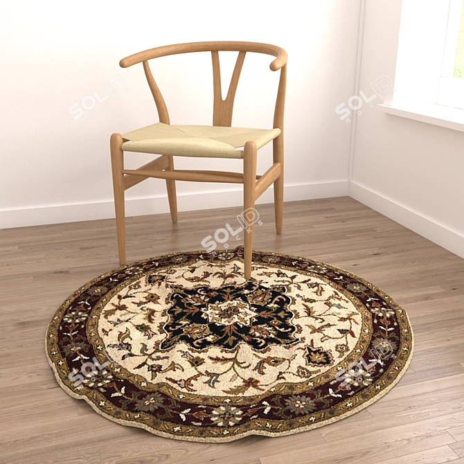 Round Rug Set for 3D Rendering 3D model image 6