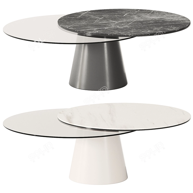 Elegant Girotondo Glass Metal Stone 3D model image 1