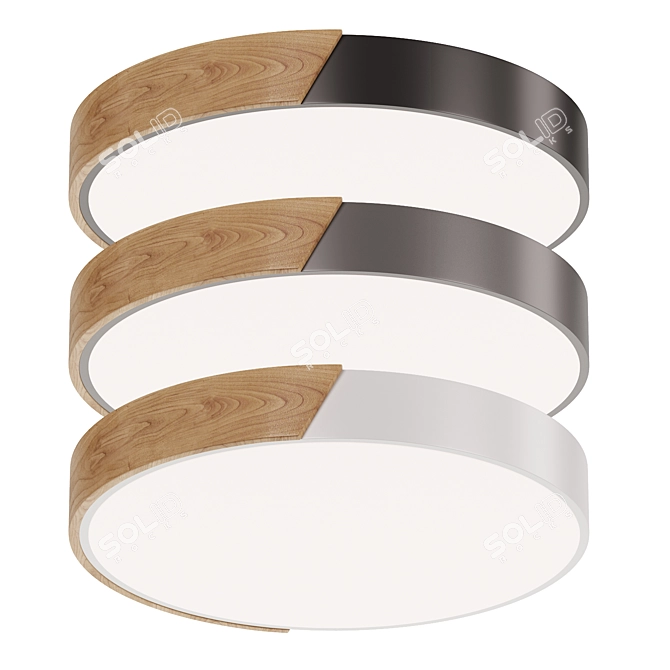 Contemporary LED Ceiling Light Fixture 3D model image 1