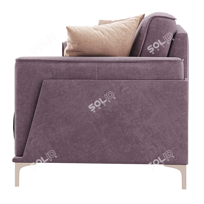 Elegant Enkel Sofa 3D model image 2