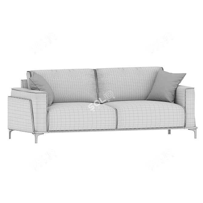 Elegant Enkel Sofa 3D model image 4