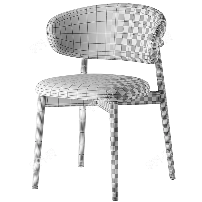 Sleek Oleandro Chair: V-Ray Ready 3D model image 7