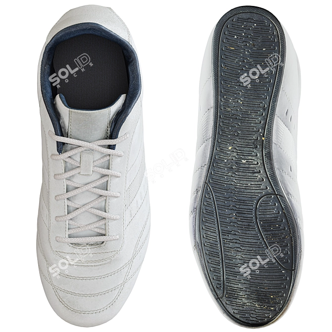 Athletic Sneakers Shoes - Breathable Texture 3D model image 2