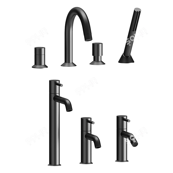 Fantini Nostromo Bathroom Fixtures Set 3D model image 7