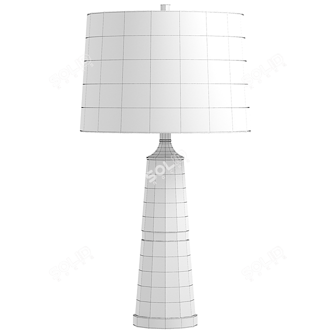 Faux Marble Table Lamp, Contemporary Design 3D model image 2