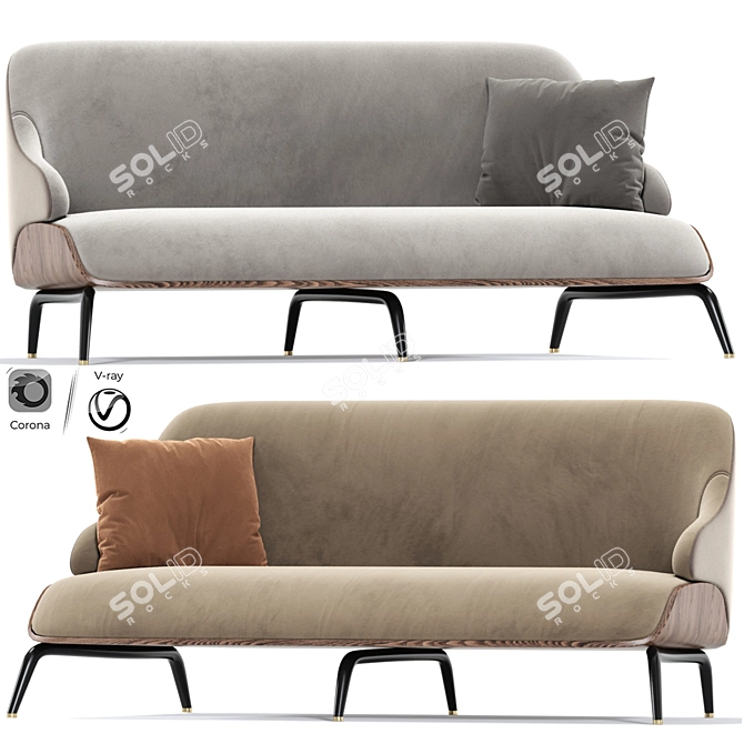 Modern Lounge Sofa 3D Models 3D model image 1
