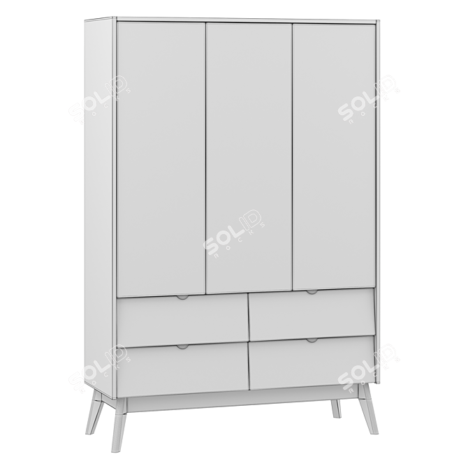 Lesli 3 Wardrobe Collection 3D model image 6