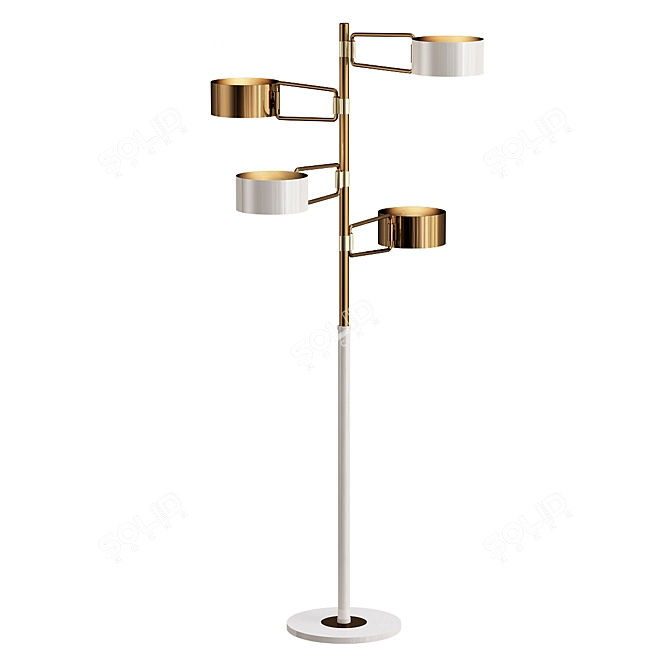 Sleek Brompton Floor Lamp 3D model image 1