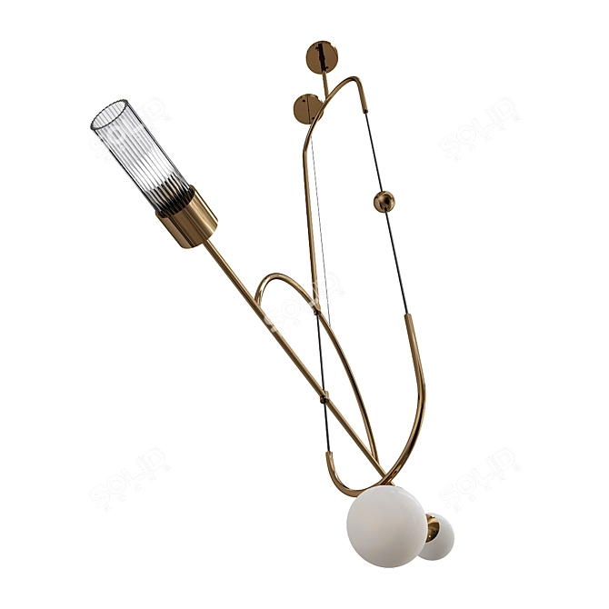 Elegant Tortona Suspension Lamp 3D model image 2