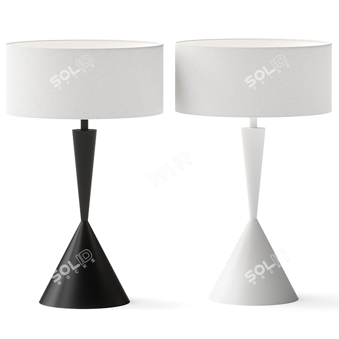 Elegant Aveline Table Lamp 3D model image 2