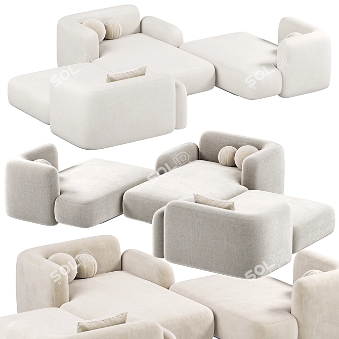 Contemporary Pop Sofa Design 3D model image 1