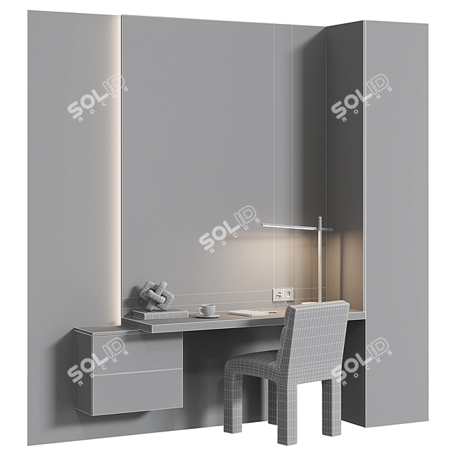 Cozy Workspace Set with Accessories 3D model image 5