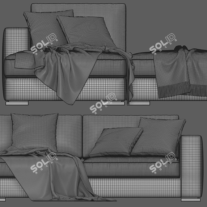 Modern Jesse Alfred Sofa Set 3D model image 5