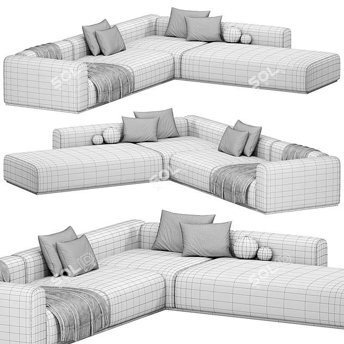 Contemporary MAHÈ Sofa Design 3D model image 3