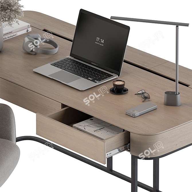 Executive Desk - Modern Workstation 3D model image 3