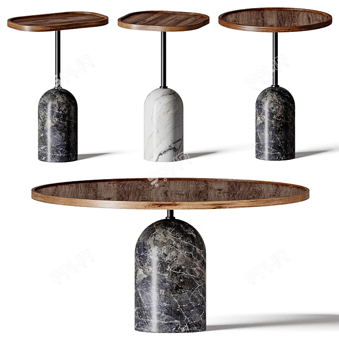 Modern Ekero Coffee Side Tables 3D model image 1