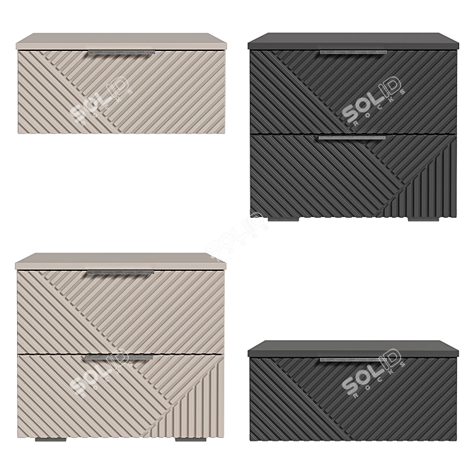 Shelton Bedside Tables / Dressers 3D model image 3