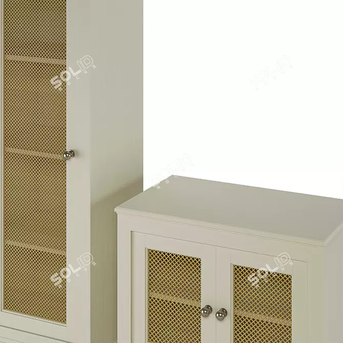 Sausalito Wood Floor Cabinet Storage 3D model image 5