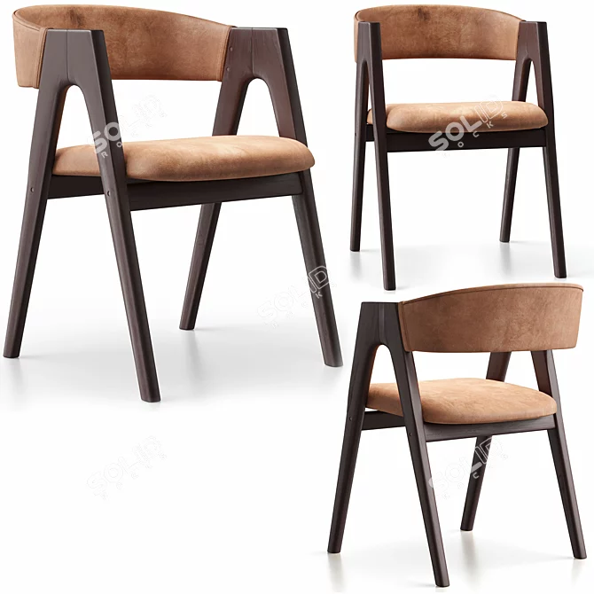 RIN Kitchen Chair in Three Colors 3D model image 6