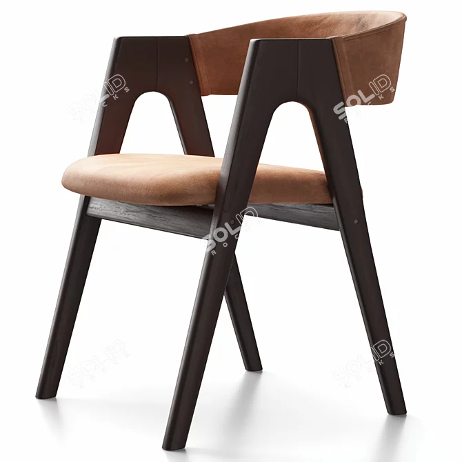RIN Kitchen Chair in Three Colors 3D model image 2
