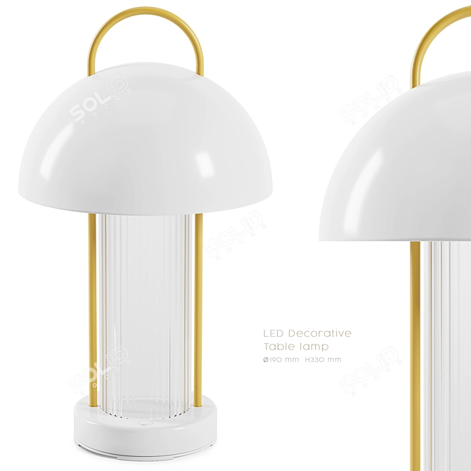 IKEA SOMMARLANKE Yellow Glass Table Lamp 3D model image 1